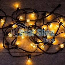 Гирлянда Neon-night LED Galaxy Bulb String 10м, черный каучук, 30 лампx6 LED теплый белый, влагостойкая IP65