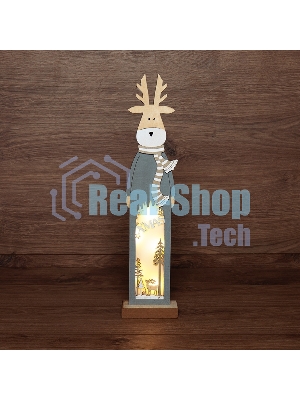 Деревянная фигурка с подсветкой 