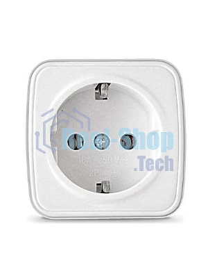 Розетка 1-м ОП Электра с заземл. белый Союз 0012