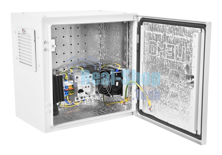 Шкаф ЭКОНОМ уличный всепогодный настенный укомплектованный (В500 Ш500 Г250), комплектация T2-IP65
