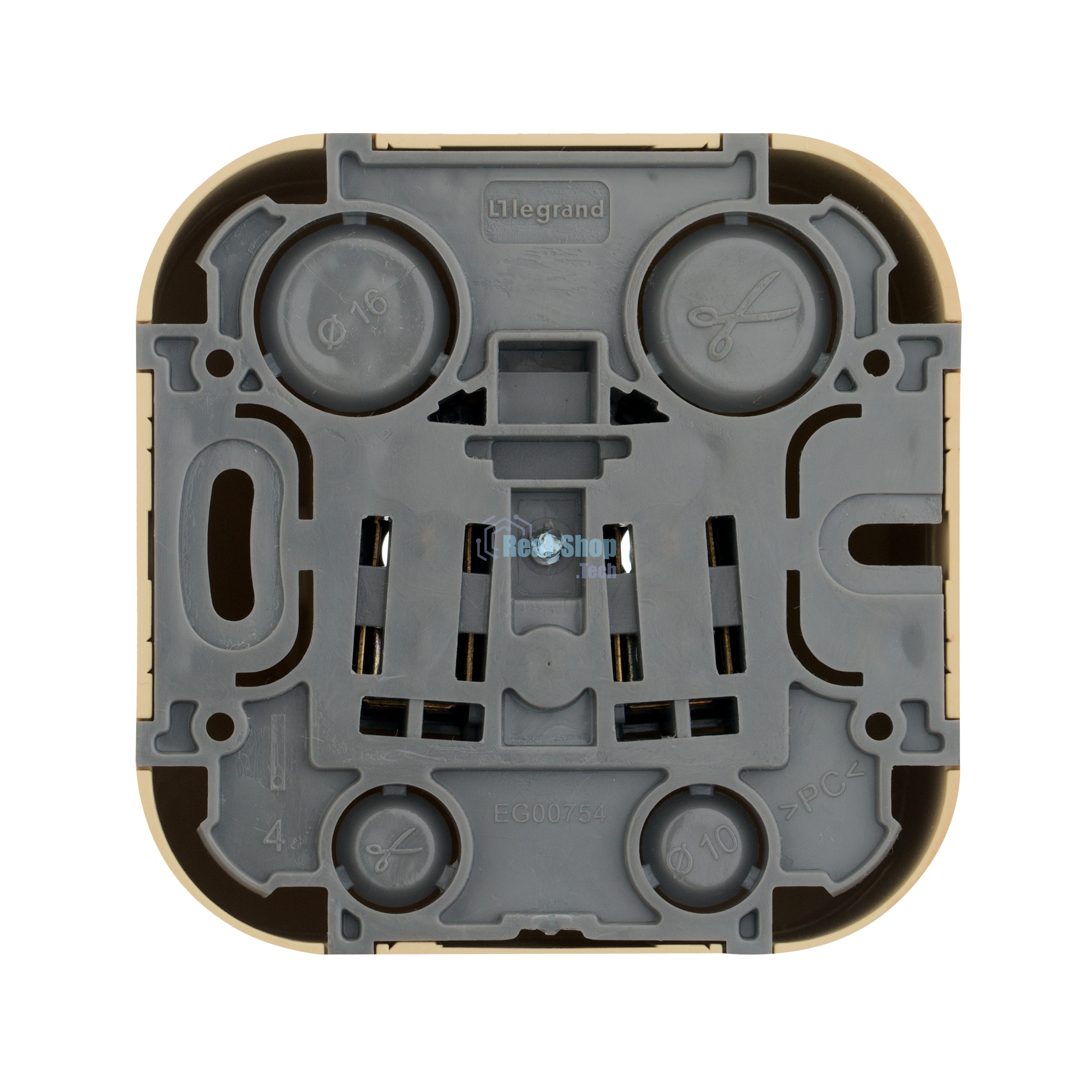 Розетка 1-м ОП Quteo 16А с заземл. дерево Legrand 782271