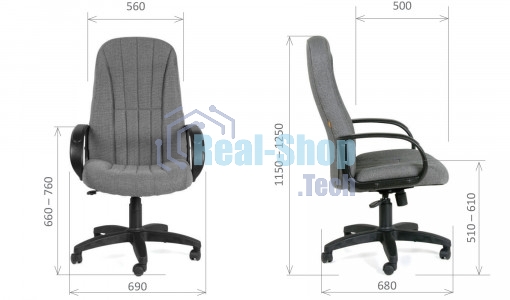 Кресло Chairman 685 10-356 черный, сетка, 120 кг, механизм качания