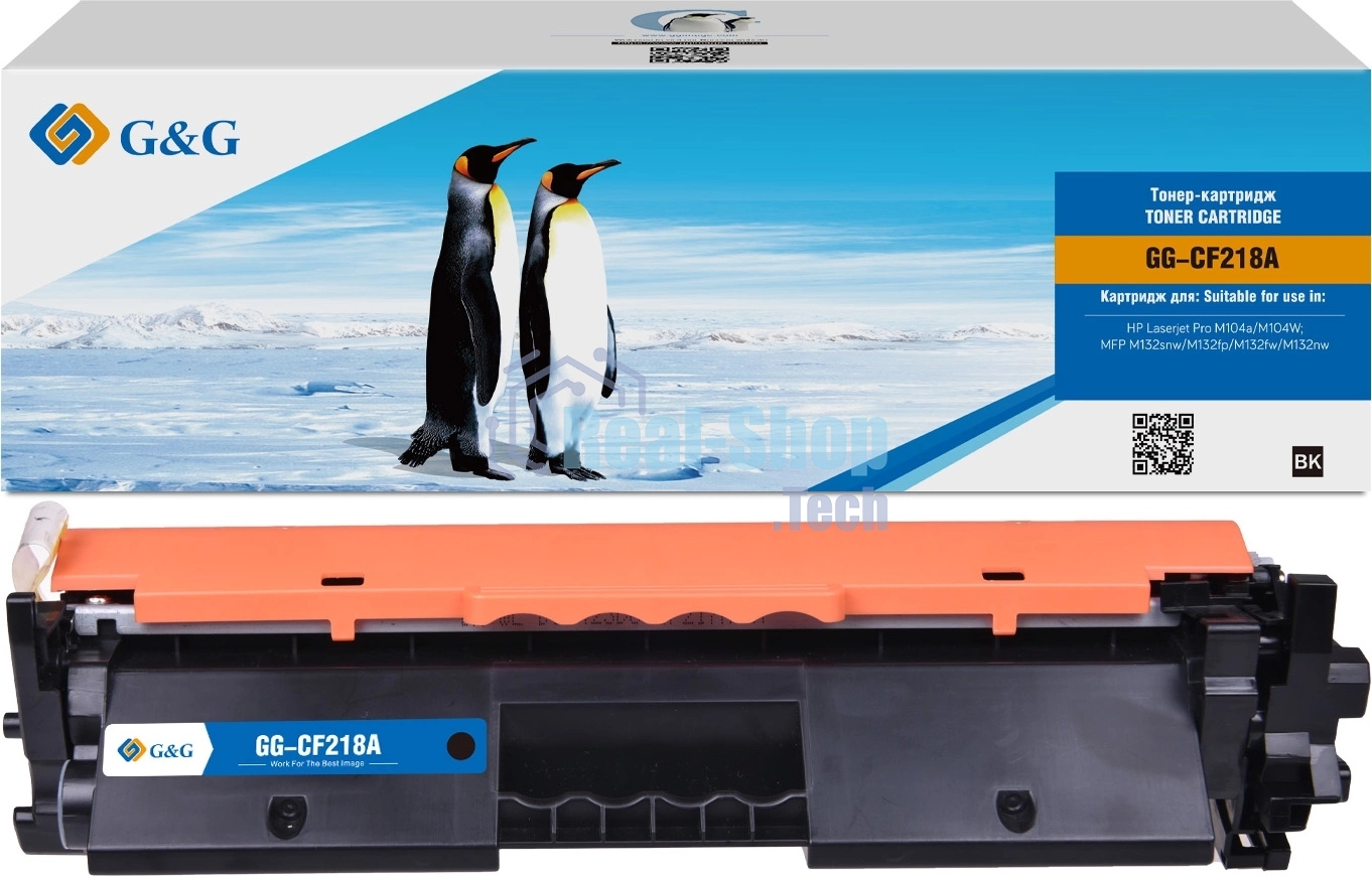 Картридж лазерный G&G GG-CF218A CF218A черный (1400 стр.) для HP LJ Pro M104a/M104W/MFP M132snw/M132fp/M132fw/M132nw