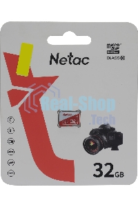Флеш карта Netac P500 ECO 32Gb MicroSDHC C10 up to 80Mb/s, retail pack card only
