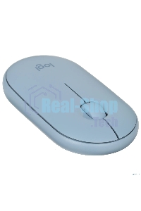 Мышь беспроводная Logitech Pebble M350 синий, 1000 dpi, радиоканал, Bluetooth, USB, кнопки - 3