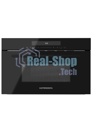 Встраиваемая микроволновая печь Kuppersberg, High-Tech, 34 л, гриль, 5 уровней мощности, 8 автоматических программ, многофункциональный таймер, размораживание, сенсорное управление, блокировка от детей, поворотный стол, черный