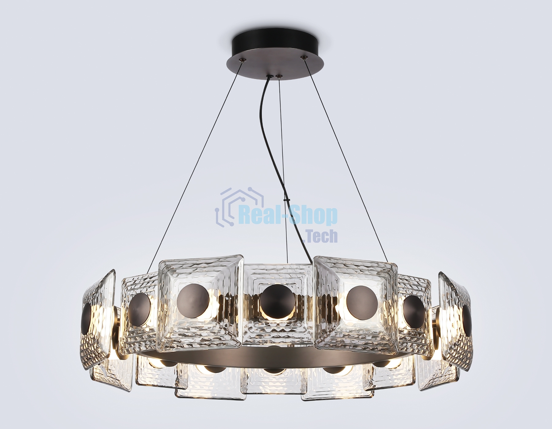 Светильник Ambrella light LH31030 GR/SM серый/дымчатый 72W 3000K D700*150