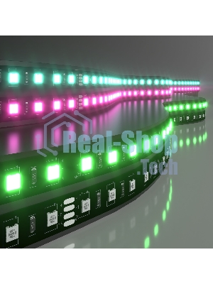 Лента светодиодная 5050 24V 60Led 14,4W IP20 RGB Black / 60Led 14,4W IP20 мульти