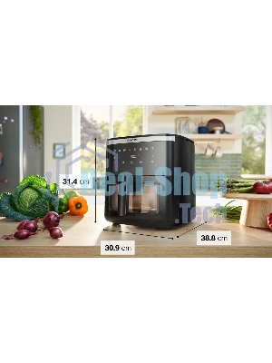 Аэрогриль Bosch MAF671B0 черный, 1800 Вт, 7.2 л, сенсор, 8 программ
