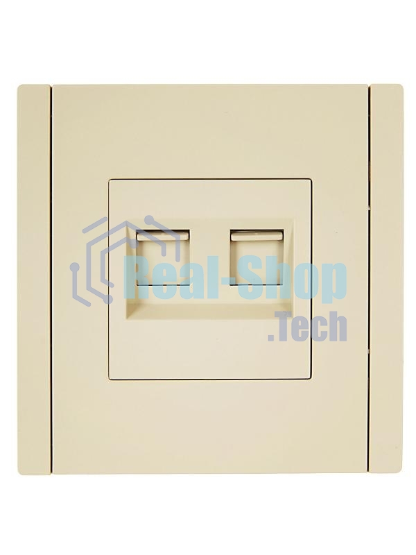 Розетка двойная RJ11+RJ45 кат.5E FP435 ваниль FORTE&PIANO