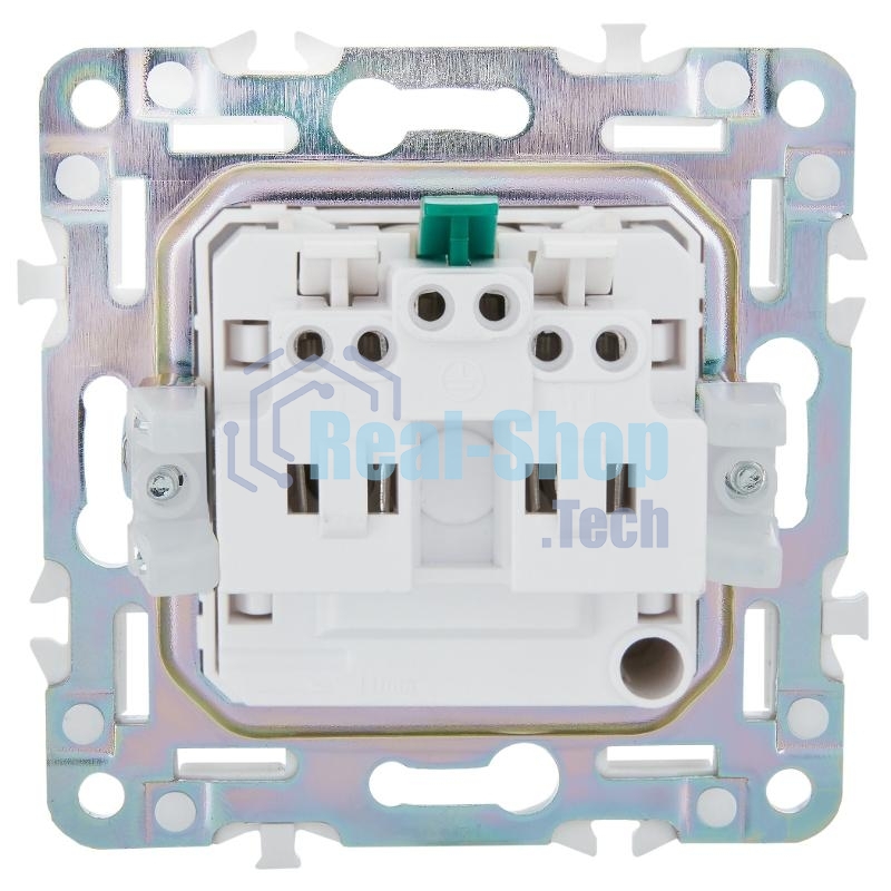 Розетка IEK SKANDY SK-R06G (SK-R14-16-1-K53) с заземлением, с защитными шторками, 16А безвинтовое крепление, графит
