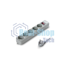 Сетевой фильтр ExeGate EX221186RUS SP-5-3G (5 розеток, 3 м, евровилка, серый)