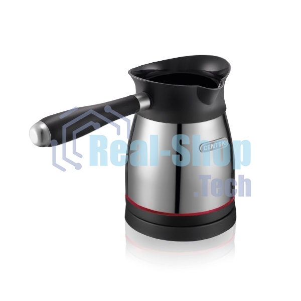 Электрическая турка Centek CT-1098 SS(металл) 0.5л, 1000Вт, нерж.сталь, съемная мягкая ручка