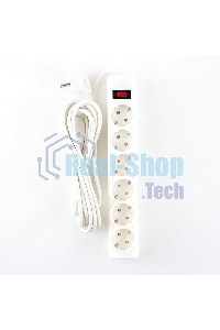 Сетевой фильтр Defender DFS 155 5.0 m, 6 розеток, белый