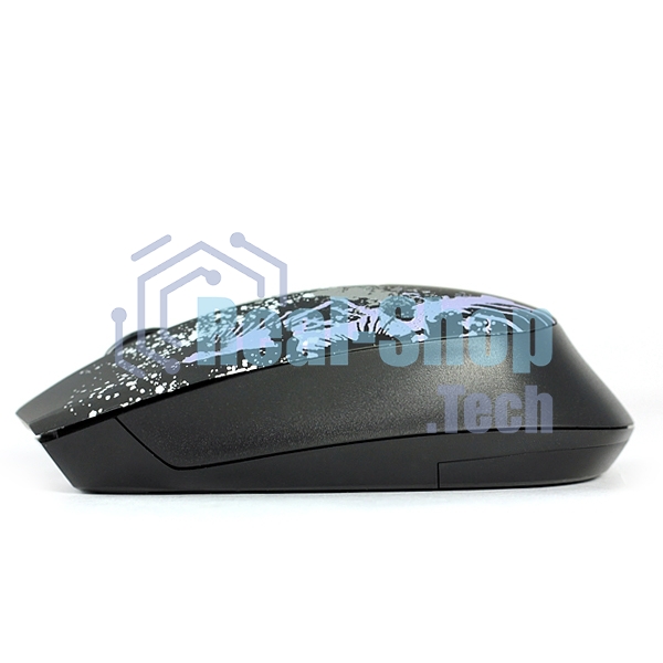 Мышь беспроводная Crown CMM-930W черный, 1600 dpi, радиоканал, USB, кнопки - 4