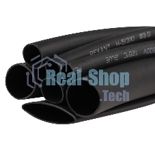 Набор термоусадочных трубок Rexant 10 см №7 черные (КЛЕЕВОЙ)