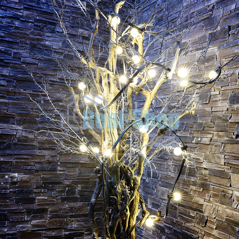 Гирлянда Neon-night LED Galaxy Bulb String 10м, черный каучук, 30 лампx6 LED теплый белый, влагостойкая IP65