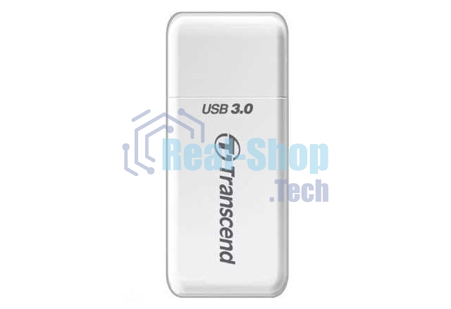 Кард-ридер Transcend RDF5/белый/microSDHC,microSDXC,SDHC,SDXC/USB 3.0/пластик