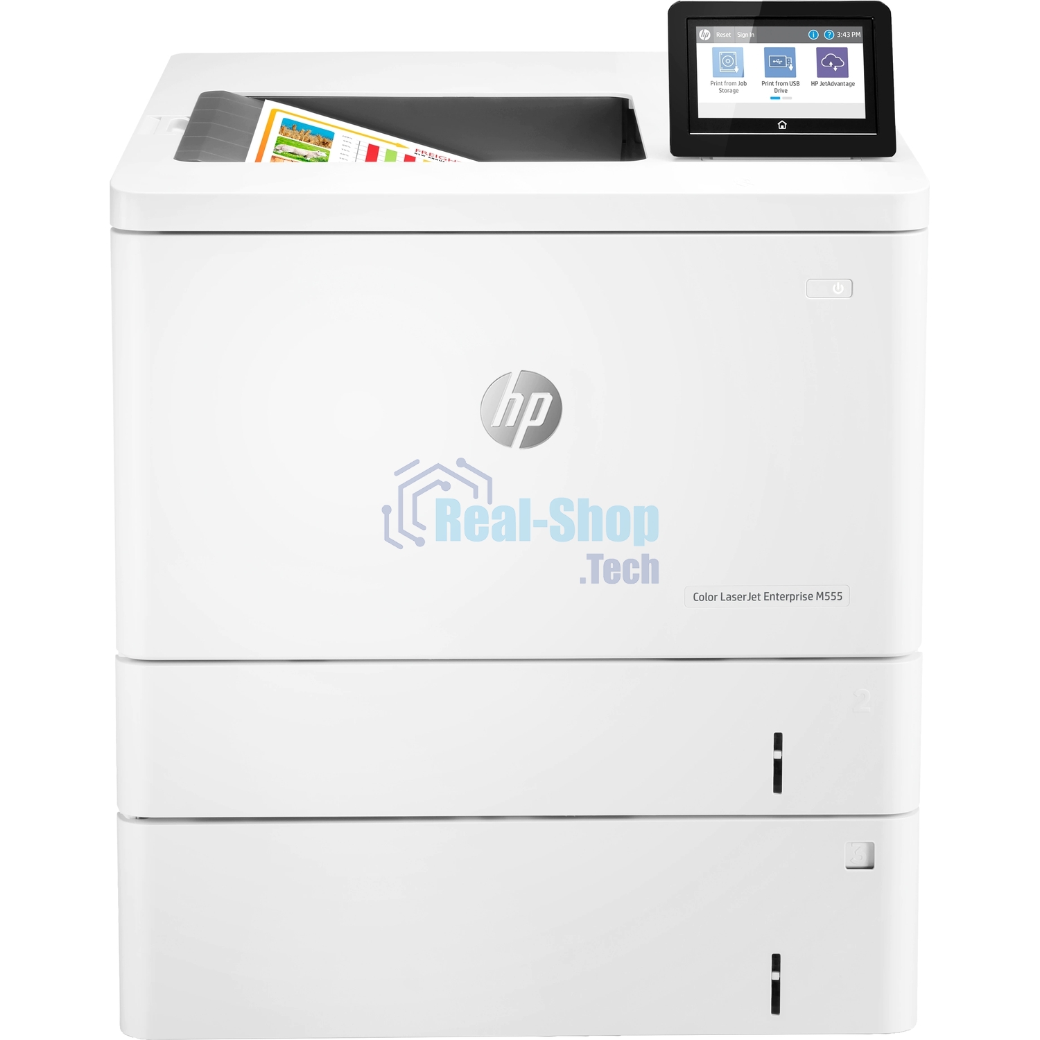 Принтер лазерный HP Color LaserJet Enterprise M555x (7ZU79A), A4, цветной, печ. до 38 стр/мин., 600 x 600 dpi, USB, RJ-45, Wi-Fi, Air Print, Mopria