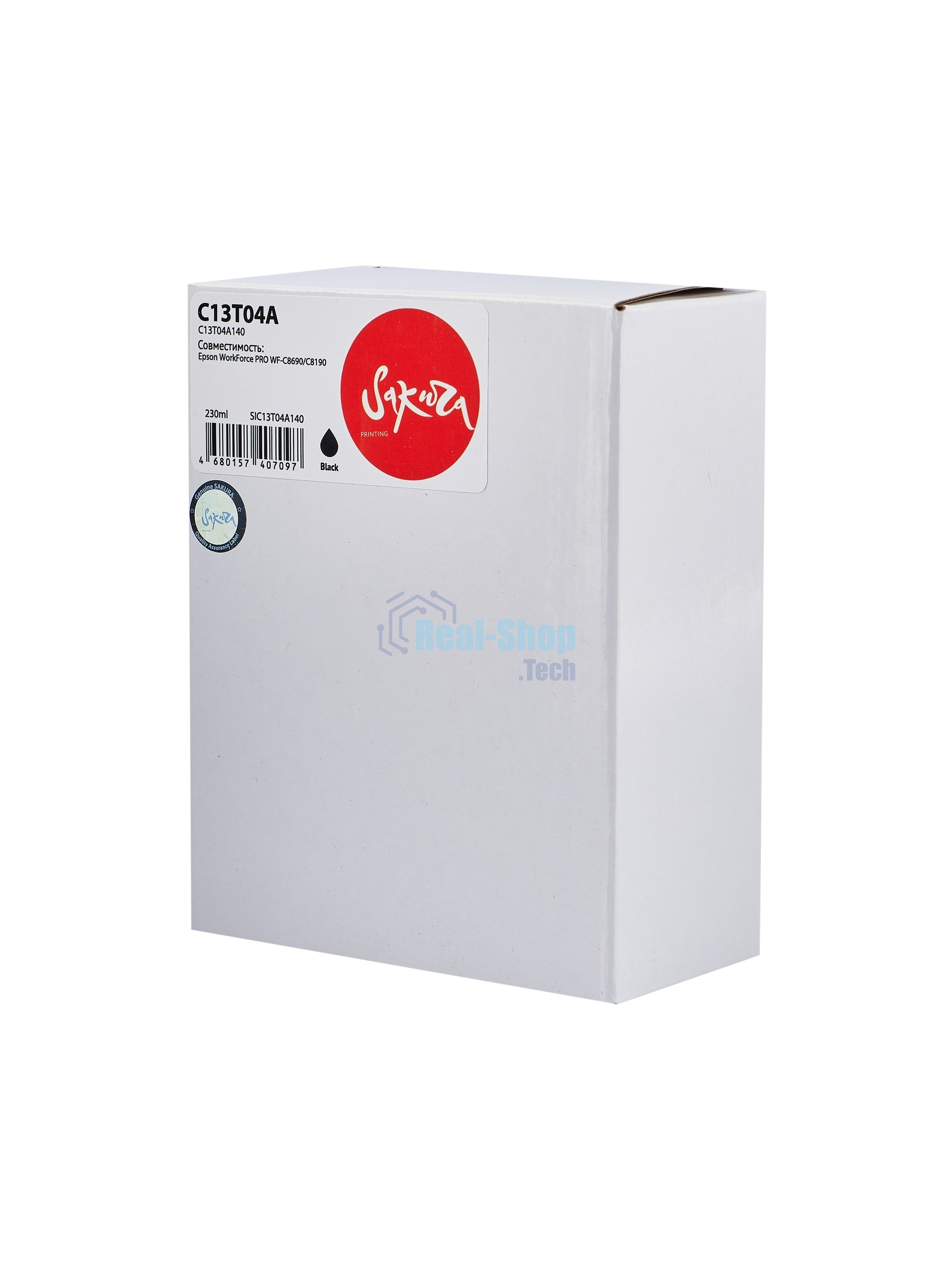 Картридж струйный Sakura C13T04A140 (C13T04A BK) для Epson, черный, 230 мл., 11500 к.