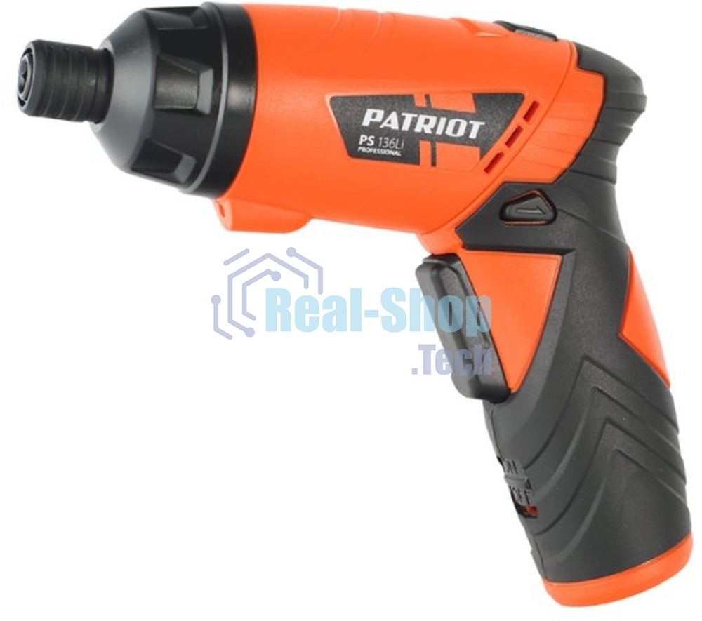Отвертка аккумуляторная PATRIOT PS 136Li Li-Ion, 3.6 В/1,5 Ач, Реверс, 200 об/мин, 3,5 Нм, патрон: НЕХ 1/4