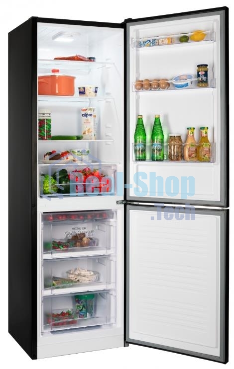 Холодильник Nordfrost NRB 162NF B черный двухкамерный 205/105 л морозилка снизу, капельная система