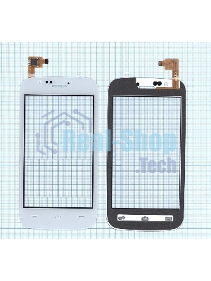 Сенсорное стекло (тачскрин) для Explay A400, белое