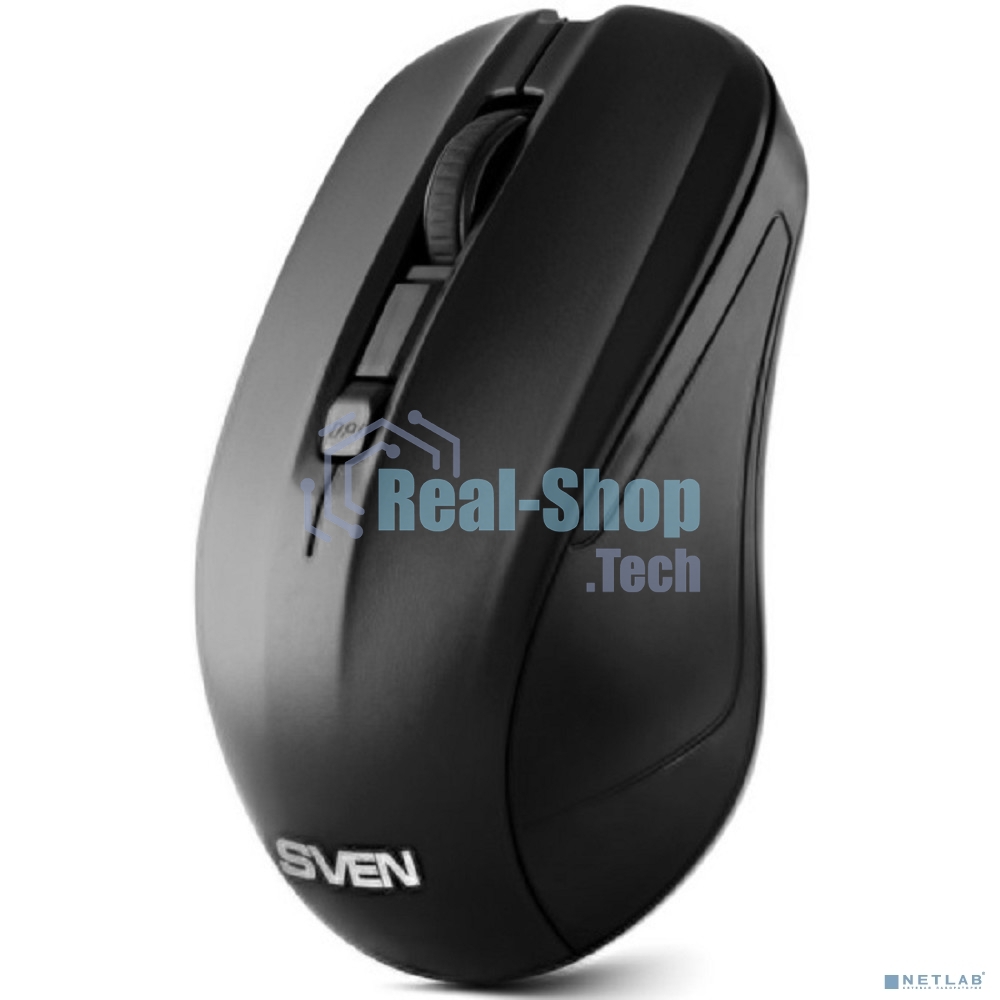 Мышь беспроводная SVEN RX-270W черный, 1600 dpi, радиоканал, USB, кнопки - 4