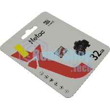 Флеш карта Netac P500 ECO 32Gb MicroSDHC C10 up to 80Mb/s, retail pack card only