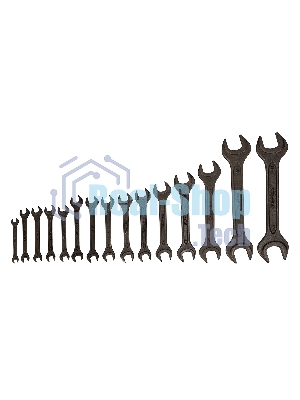 Набор ключей рожковых Сибртех, 6 - 32 мм, 15 шт., CrV, фосфатированные
