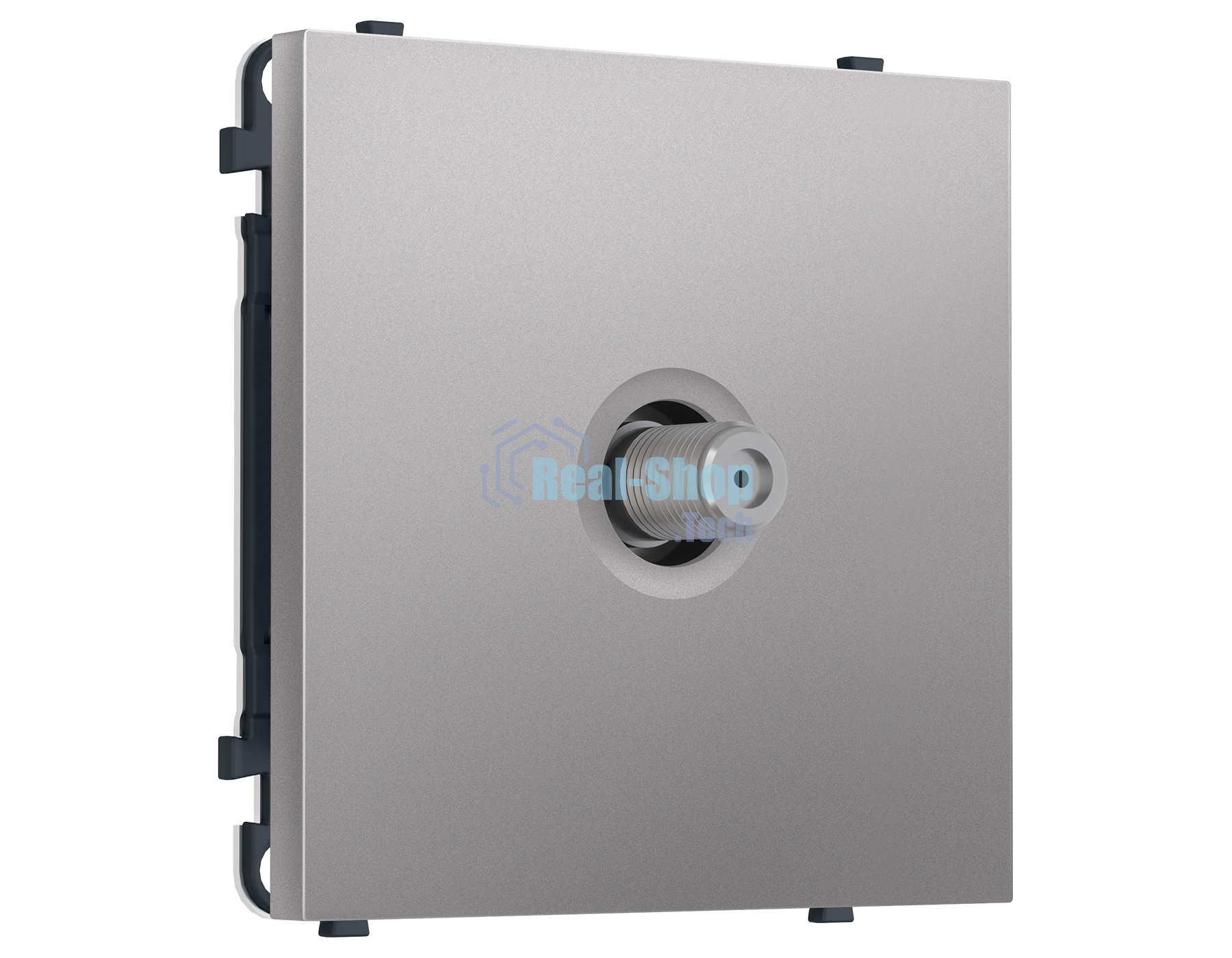 Комплект механизма TV розетки SAT SIGMA Сталь матовый 5-2400MHz 3.5dB QUANT PRO (SP5130, PR215)