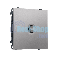 Комплект механизма TV розетки SAT SIGMA Сталь матовый 5-2400MHz 3.5dB QUANT PRO (SP5130, PR215)