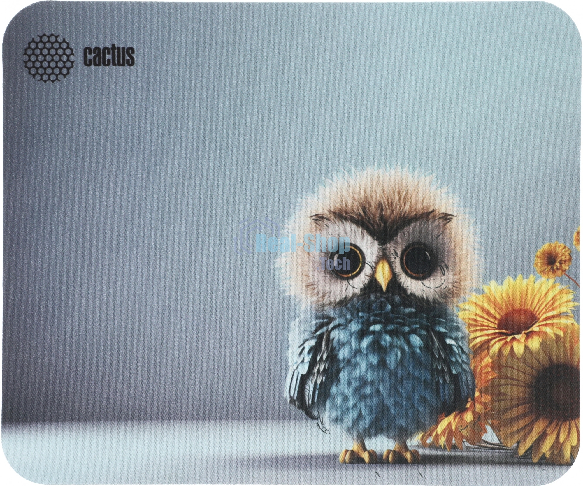Коврик для мыши Cactus Owl gray рисунок 300x50x3мм (CS-MPC-D12M)