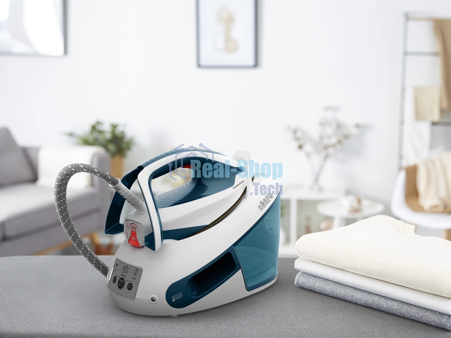 Парогенератор Tefal Express Power SV8111E0 темно-лазурный/белый, 2800 Вт, 120 г/мин, 430 г/мин, 1800 мл