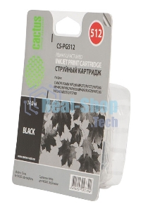Картридж струйный Cactus CS-PG512 черный (14 мл) для Canon Pixma iP2700/MP240/MP250/MP260/MP270/MP272/MP280/MP480/MP490/MP492/MP495/MX320/MX330/MX340/MX350