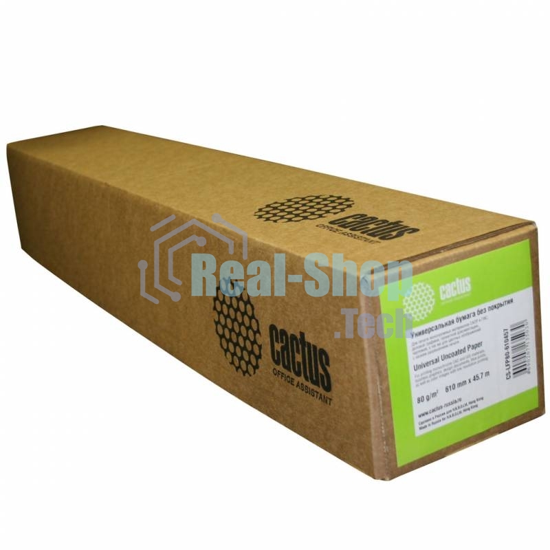 Бумага Cactus CS-LFP80-420457 A2 420мм-45.7м/80г/м2/белый CIE171% втулка:50.8мм (2