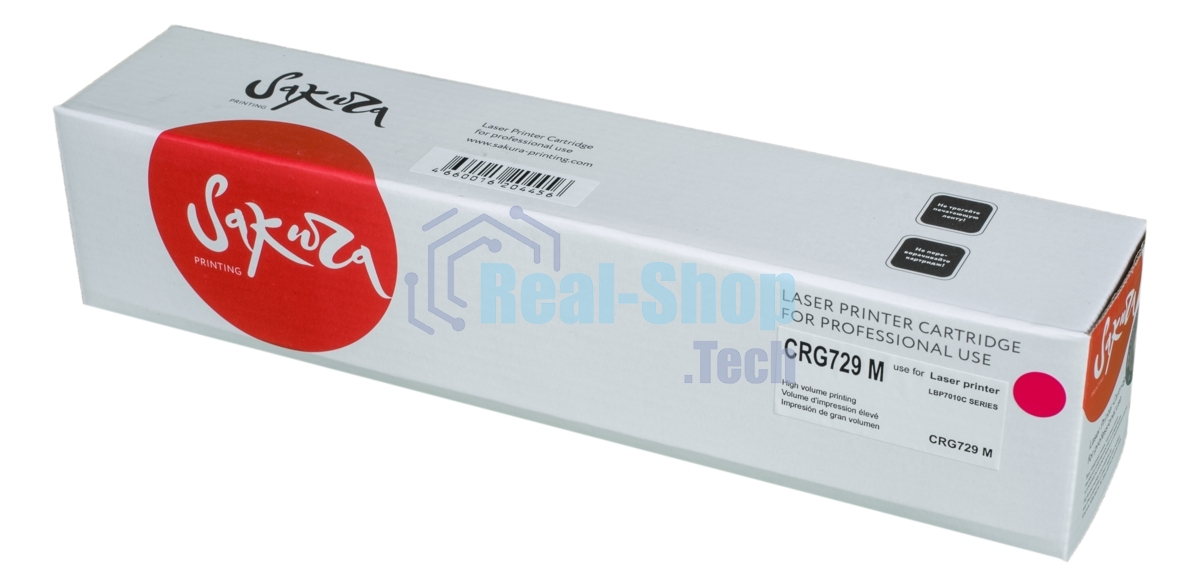 Картридж лазерный Sakura CRG729M для Canon LBP 7010C/7018C, пурпурный, 1000 к.