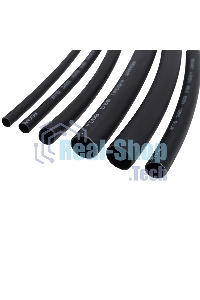 Набор термоусадочных трубок Rexant 10 см №7 черные (КЛЕЕВОЙ)