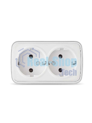 Розетка 2-м ОП Электра с заземл.белый Союз 0020