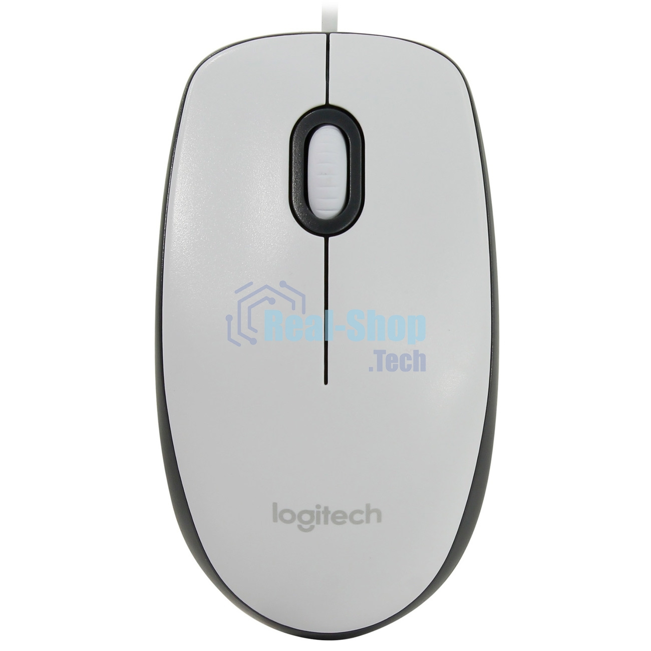 Мышь проводная Logitech M100 белый, 1000 dpi, USB, кнопки - 3