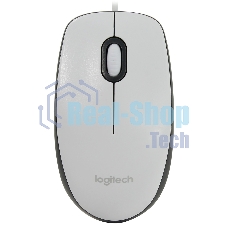 Мышь проводная Logitech M100 белый, 1000 dpi, USB, кнопки - 3