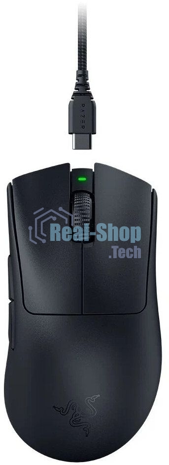 Мышь беспроводная/проводная Razer DeathAdder V3 Pro черный, 30000 dpi, радиоканал, USB, кнопки - 6