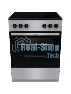 Плита электрическая Gorenje GEC6A11SG серый, конфорок 4 электрических, духовка 65 л, 60 см x 85 см x 60 см