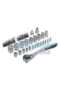 Набор торцевых головок Gross трещотка 120 зубьев, 41 предмет, 1/2