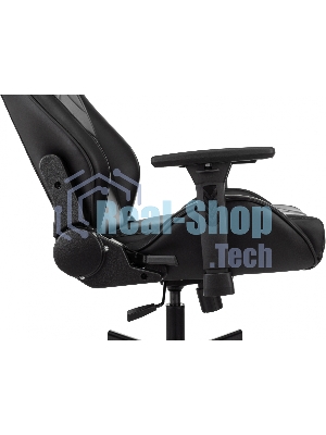 Кресло Knight Gladiator черный, экокожа, 120 кг, механизм качания