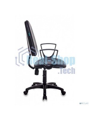 Кресло Бюрократ CH-1300N/OR-16 черный, экокожа, 120 кг, механизм качания