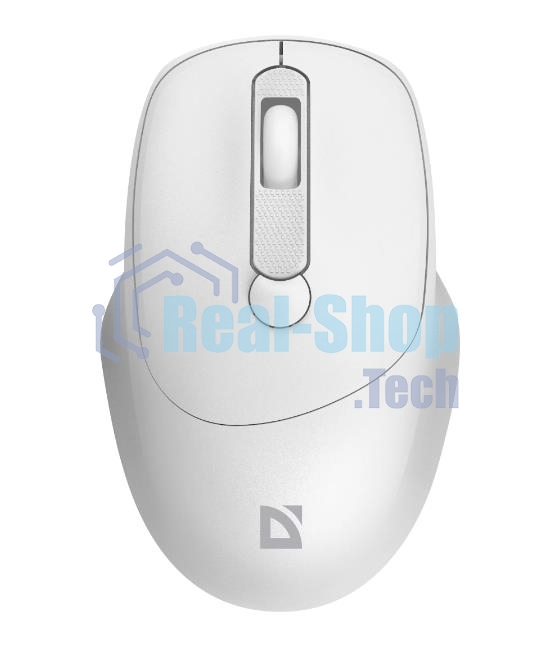 Мышь беспроводная Defender Feam MM-296 белый, 1600 dpi, радиоканал, USB, кнопки - 4