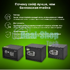 Сейф мебельный Cactus CS-SF-E40 300x438x400мм электронный