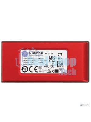 Внешний SSD Kingston XS1000, 2TB, USB 3.2 Gen 2 Type-C, R/W 1050/1000, красный
