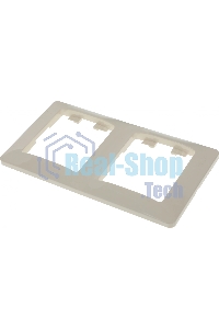 Рамка 2-м Glossa верт. беж. SchE GSL000206